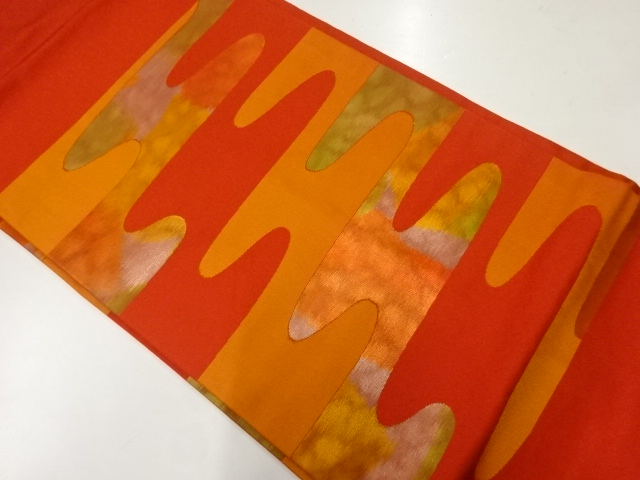 JAPANESE NAGOYA OBI / WOVEN EGASUMI PATTERN